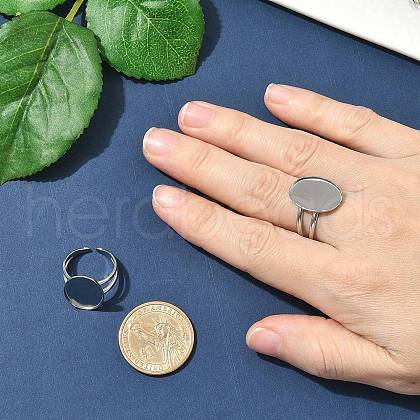 304 Stainless Steel Cuff Rings Components STAS-Z138-02P-02-1