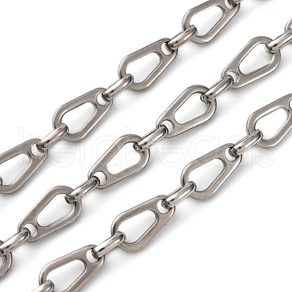 304 Stainless Steel Teardrop Link Chains CHS-S012-09P-1