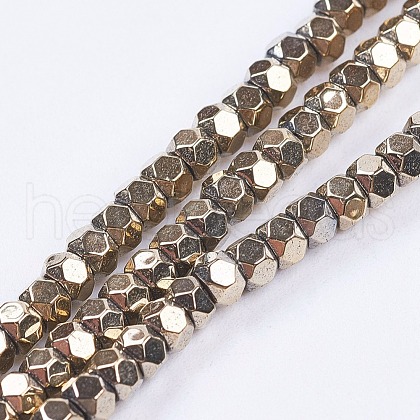 Electroplate Non-Magnetic Synthetic Hematite Beads Strands G-F562-S05-1