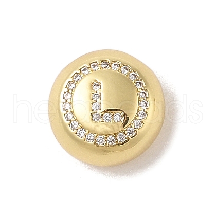 Rack Plating Brass & Cubic Zirconia Pendants KK-Z047-07G-L-RS-1