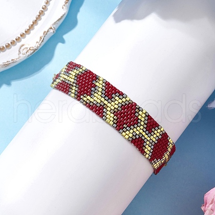 MIYUKI Glass Seed Beads Slider Bracelets BJEW-MZ00159-1