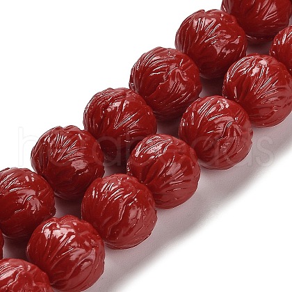 Synthetic Coral Carved Beads Strands CORA-H003-03-1