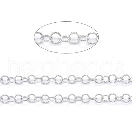 Tarnish Resistant 304 Stainless Steel Rolo Chains CHS-F011-08A-P-1