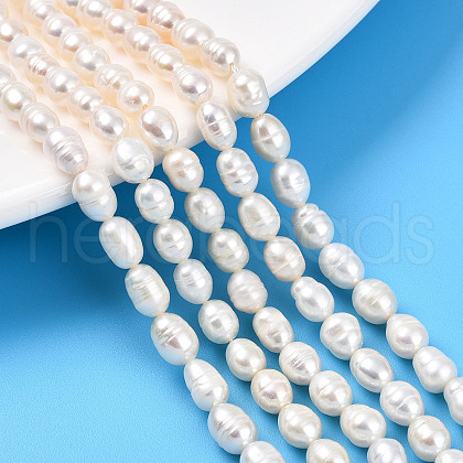 Natural Cultured Freshwater Pearl Beads Strands PEAR-N012-05Y-01-1