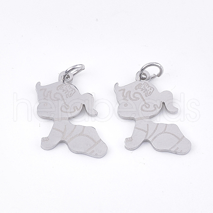 Non-Tarnish 201 Stainless Steel Pendants STAS-T046-JA356-1-1