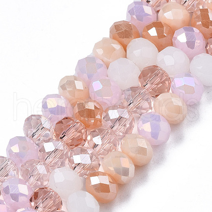 Electroplate Glass Beads Strands EGLA-SZ0001-32A-1