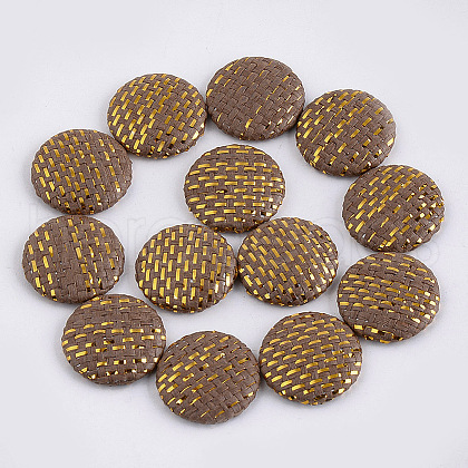 Handmade Straw Woven Cabochons WOVE-S119-03B-01-1
