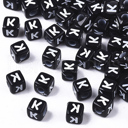 Opaque Acrylic Beads X-SACR-N002-01K-1