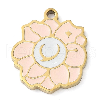 304 Stainless Steel Pendants STAS-F315-07G-04-1