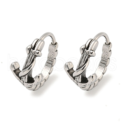 316 Surgical Stainless Steel Hoop Earrings EJEW-D096-13G-AS-1
