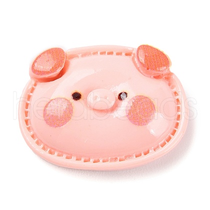 Animal Theme Opaque Resin Cabochons RESI-E046-01G-1