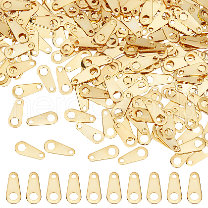 BENECREAT 300Pcs Brass Chain Tabs FIND-BC0013-88-1