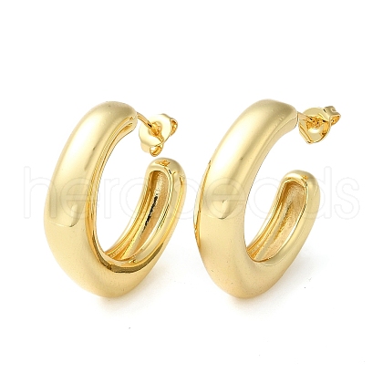 Brass Hoop Earrings EJEW-D273-04G-1