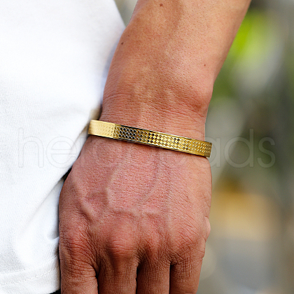 European American Stainless Steel Hinged Bangles for Men Women LJ8660-2-1