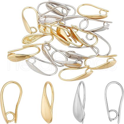 Brass Earring Hooks KK-FH0001-15-1