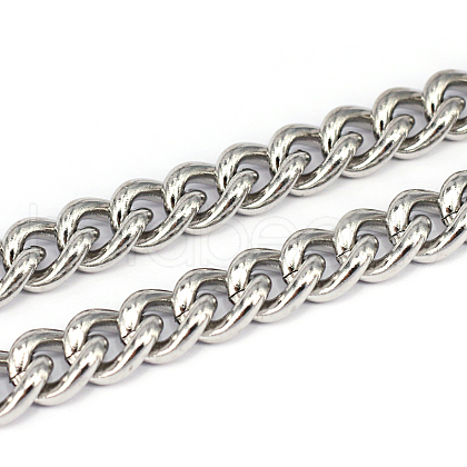 Tarnish Resistant 201 Stainless Steel Cuban Link Chains CHS-L001-51-2.2mm-1