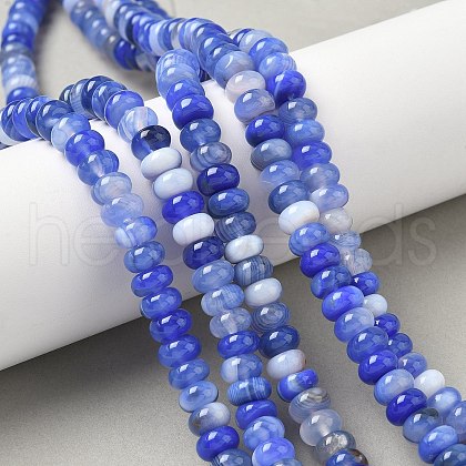 Natural Banded Agate Beads Strands G-F790-I01-01C-1