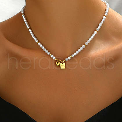 Imitation Pearl Seed Beaded French Vintage Elegant Necklaces BW1970-1