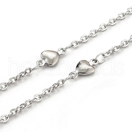 Tarnish Resistant 304 Stainless Steel Cable Chains CHS-F015-21P-1