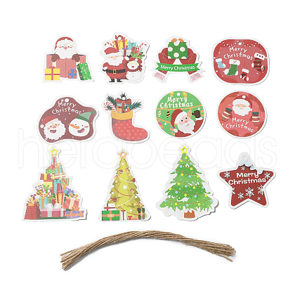 Christmas Theme Paper Big Pendant Decorations HJEW-F018-02-1