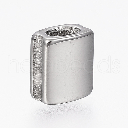 304 Stainless Steel Grooved Beads STAS-A033-012P-1