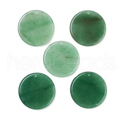 Natural Green Aventurine Pendants G-B077-03-1