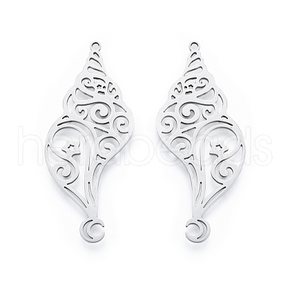 201 Stainless Steel Pendants STAS-N090-LA931-1-1