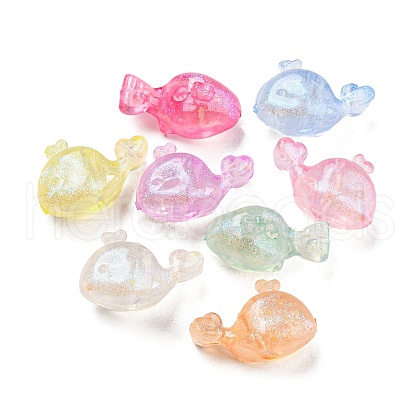 Transparent Luminous Acrylic Beads MACR-D024-37-1