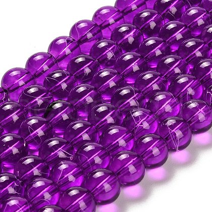 Drawbench Transparent Glass Beads Strands GLAD-Q012-10mm-20-1
