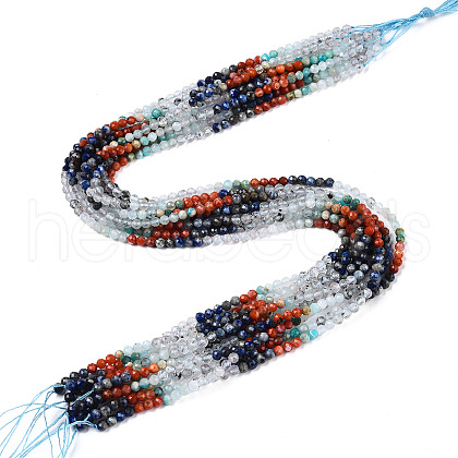Natural & Synthetic Mixed Gemstone Beads Strands G-D080-A01-01-06-1