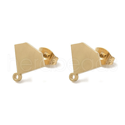 Ion Plating(IP) 304 Stainless Steel Stud Earring Findings STAS-I206-56G-1