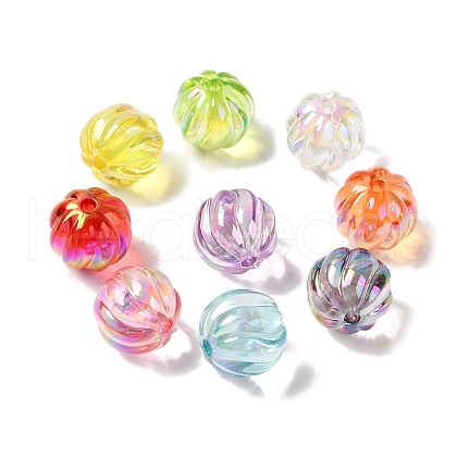 UV Plating Transparent Acrylic Beads OACR-H123-09-1