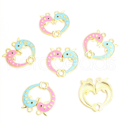 Alloy Enamel Split Pendants PW-WG9F103-02-1