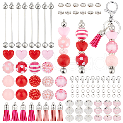   DIY Beadable Keychain Making Kit DIY-PH0017-44-1