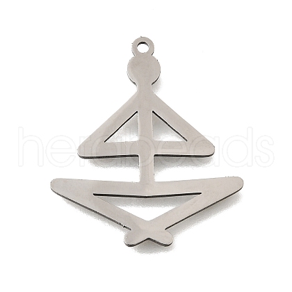 304 Stainless Steel Pendants STAS-S176-17P-1