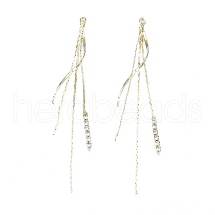 Brass Chain Tassel Big Pendants X-KK-R129-11G-1