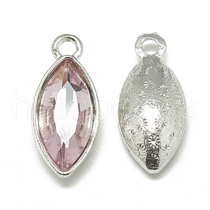 Alloy Glass Pendants PALLOY-T041-7x15mm-10-1