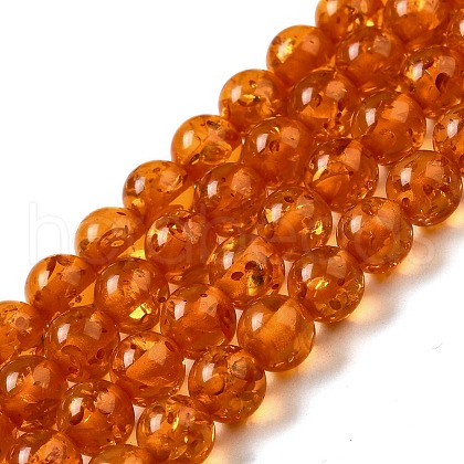 Resin Imitation Amber Beads Strands X-RESI-Z017-01A-1
