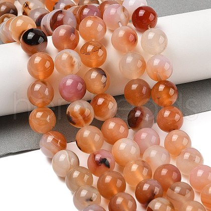 Natural Red Agate Beads Strands G-A248-A06-06-1
