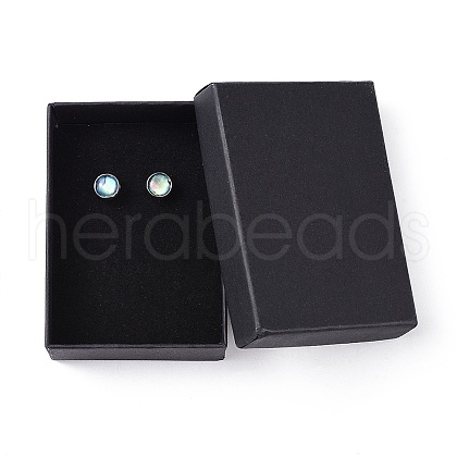 Natural Abalone Shell/Paua Shell Stud Earrings EJEW-JE03213-1