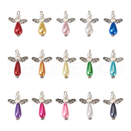 Craftdady 80Pcs 2 Style Imitation Pearl Acrylic Pendants OACR-CD0001-07-1