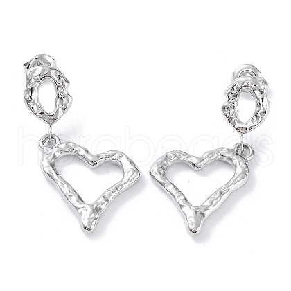 Non-Tarnish 304 Stainless Steel Dangle Stud Earrings EJEW-H115-34P-1