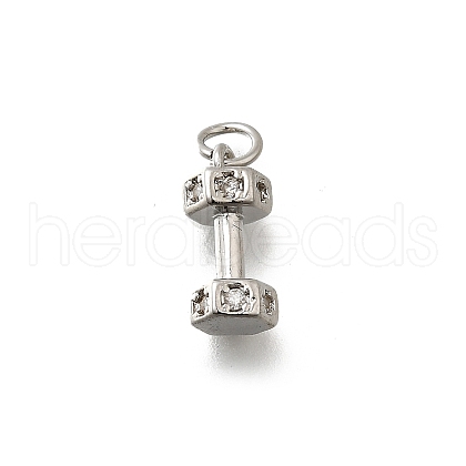 Brass Micro Pave Cubic Zirconia Charms KK-P295-19P-1