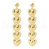 304 Stainless Steel Dangle Stud Earrings EJEW-P289-05G-2