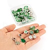 36Pcs Irish Ireland Green Clover Large Hole Beads Sets DIY-LS0001-87-4