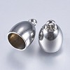 Tarnish Resistant 201 Stainless Steel Cord Ends STAS-F145-02P-12.5x9mm-2