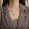 Stainless Steel Mother Child Silhouette Mama Pendant Necklaces for Women UN3655-1-6