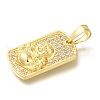 Brass Micro Pave Cubic Zirconia Pendants KK-Z086-25G-2