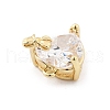 Brass Micro Pave Cubic Zirconia Pendants KK-K371-40B-G-2