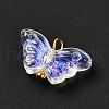 Electroplate Transparent Glass Pendants X1-PALLOY-JF00903-6